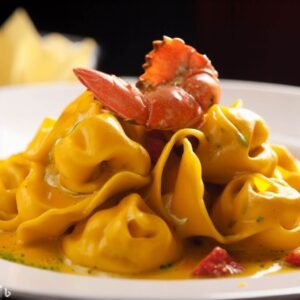 Delicie-se com Tortellini de Lagosta ao Molho de Açafrão