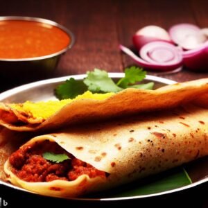 Masala Dosa Indiano: Panqueca Crocante com Recheio Picante