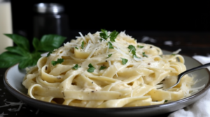 Receita Autêntica de Fettuccine Alfredo com Queijo Parmesão – Massa Deliciosamente Cremosa