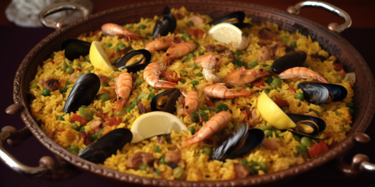 Paella de Frutos do Mar e Chouriço - Um Sabor do Mar