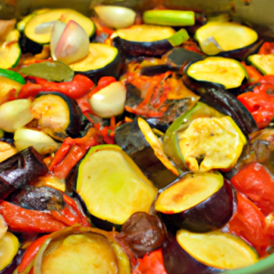 Ratatouille Provençal: Legumes Assados à Francesa