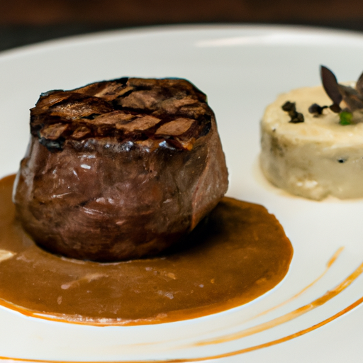 Filet Mignon ao Molho de Cogumelos Selvagens e Purê de Batata Trufado