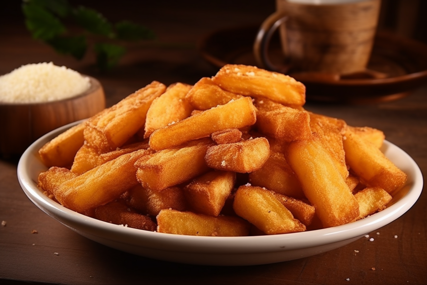 Batata Frita Caseira com Molho de Alho 3 Batata Frita Caseira com Molho de Alho