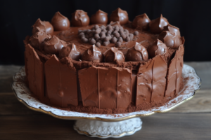 Charlotte de Chocolate: Torta de Biscoito e Creme de Chocolate